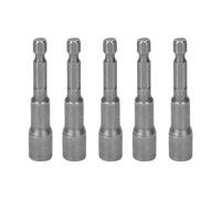 5Pcs Hex Magnetic Socket Bit Set High Precision Durable Screw Driver Bits Adapter for Automotive Building Repair Tools 6150 Chrome Vanadium Steel 8mm 65mm