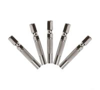5Pcs Hex Shank 1/4 Bit Adapter 635Mm Insert Inch for 4Mm Magnetic Socket Holder Bits Vanadium Steel for Chrome Screwdriver Plus Screwdriver Electric Conversion