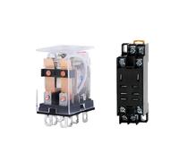 5PCS HH62P Coil Power Relay LY2NJ 8Pin Miniature Relay With Socket Base DC12V DC24V AC110V AC220V 10A(AC (5Pcs),36V With Base)