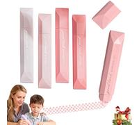 5PCS High-Capacity Correction Tape Set: Double Sided Correction Pen with Smooth Continuous Feed, White Out for Students, Home, Office, Crafting, Wrapping Paper (Pink)