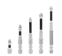 5pcs High Magnetic Screwdriver Drill Bit, 2025 New Anti Slip Electric Screwdriver Set S2 Alloy Steel Upgrade Strong Bits Set Suitable for Impact Drill