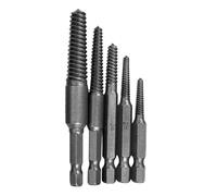 5Pcs High Strength Ruptured Bolt Extractors Set with Reverse Thread Design Screw Removers for Stuck Rusty Screws Removal Denuded Screw Removers