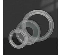 5pcs High Transparent Silicone 1.5 "2" 2.5 "3" 3.5 "4" Three-Clip Sanitary Silicon Sealing Gasket with Ring Homemade-102mm x 119mm-5 pcs