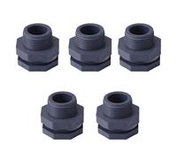 5Pcs Home Water Tanks Connector 3/4inch Garden Socket Water Tanks Joint Bulkhead Fitting Barrels Joint PVC Tank Connector