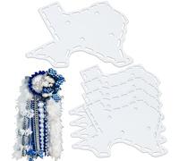5Pcs Homecoming Mum Supplies 13.8 Inch Homecoming Mum Paper Backers Cardboard Large Heavy Duty Texas Shaped Mum Backer Mum Paper Disc Mum Craft DIY Kit for Back to School Homecoming Week Party Decor