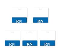 5Pcs Horizontal Acrylic Badge Assistant for Registered Nurse Healthcare Staff Identification Backer Card Professional RN