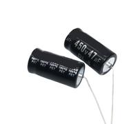 5PCS Horizontal axial polarized aluminum electrolytic capacitor 450V 47uf 16X32mm 105 degrees