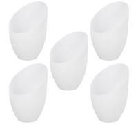 5pcs Horseshoe Design Lampshade White Simple Lamp Shade for LED Light | Small Lamp Shades, Frosted PE Plastic Cover, 0.31 Inch Hole, Five Piece Set