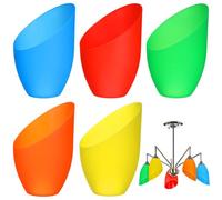 5pcs Horseshoe Lampshade Cylinder Pendant Shade Dome Pendant Light Lighting Fixtures Cover Replacement Lampshade Greenery Decor Led Lightbulbs Lamp-Chimney Plastic Watch Household
