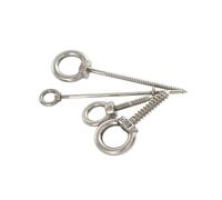 5PCS HQ M4-M10 Stainless Steel 304 Sheep Eye Nut Round Ring Self Tapping Screw Hook Nail(M4x15mm)