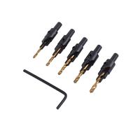 5pcs HSS Countersink Drill Bit Set 1/4" Round