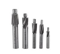 5Pcs HSS Countersink Drill Bit Set, M3 M4 M5 M6 M8 Counterbore Drill Bits, HSS-AL 4 Flutes End Mill Cutter for Woodworking, Copper, Aluminum, Steel and Cast Iron