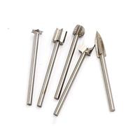 5Pcs HSS Wood Carving Woodworking Chisel Drilll Bits Set Grinding Head Electric Cleaning Sculpture Milling Cutter Rotary Tools,3x4mm,5pcs Set，3x6mm 5pcs Set