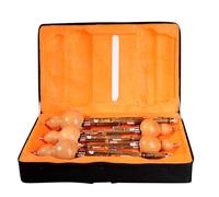 5pcs Hulusi Chinese Handmade Cucurbit Flute C/bb/f/b/g Key Ethnic Instruments Set For Beginner Music Lover Gourd Instrument