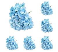 5pcs Hydrangea Artificial Flowers, Fake Flowers Floral Arrangement, Realistic Silk Flower Hydrangea Bouquets Faux Flower That Look Real for Wedding Party Office Home Decoration