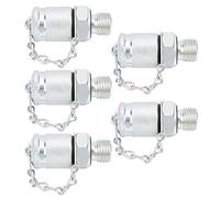 5Pcs Hydraulic Testing Adapter PT/PPT, Thread Test Coupling Connectors, High Pressure Measuring Kit with Carbon Steel Galvanized Material, for Hydraulic Systems and Pressure Detect (M14*1.5)