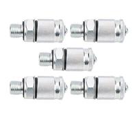 5Pcs Hydraulic Testing Adapter, PT/PPT Thread Test Coupling Connectors, High Pressure Measuring with Carbon Steel Galvanized Material, for Hydraulic Systems and Pressure Detection (UNF1/2)