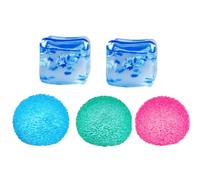 5Pcs Ice Cube Squishy Squeeze Toys, Clear Desk Stress Relieving Cubes For Sensory Play, Creative Pliable Hand Exerciser Set For Office Workers And Students,Fun Tactile Relaxation Packs(Random Color)