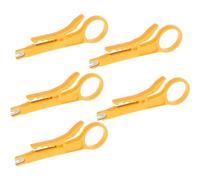 5Pcs IDC Insertion Punch Down Tool, Wire Stripper Punch Down UTP Cable Cutter Stripper Tool, Yellow