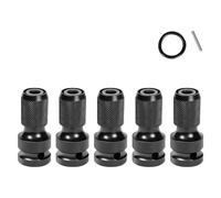 5Pcs Impacts Socket Adapter Set, 1/2 ' ' Square to 1/4 ' ' Drive Socket Adapter Quick Releases Impacts Bit Holder Bit Holders