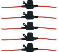 5Pcs in-Line Mini Blade Fuse Holder Waterproof Dustproof High Temperature Resistant Premium Splash Proof Fuses 12V 20A Protected circuits