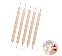 5Pcs Indenting Tool for Drawing, Double End Tracing Dotting Stylus Beech Stainless Steel Indentation Pens for Painting Engraving,Embossing Tool