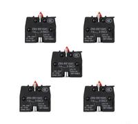 5pcs Industrial Push Button Switch 10A 415V ZB2-BE101C Normal Open 22mm Mounting Hole Joystick for Equipment Panel(ZB2-BE102C)
