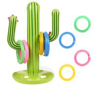 5Pcs Inflatable Cactus Ring Toss Game Set, Garden Games And Pool Inflatables For klds, Hawaiian Party Decorations And Beach Games, Mexican Decorations For Party Accessories at the beach