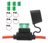 5PCS Inline Fuse Holder 12v, 12 Awg Waterproof Blade Fuse Holders with Caps, Standard in Line Fuses Holder Copper Wire with 30aFuse for Car Truck Motorcycle Boat Marine Auto Electrical Circuits
