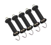 5pcs Insulated Electric Fence Handle, Farm Pasture Gate Grip Bar with Metal Hook, for Ranch Electronic Fence Accessories