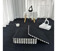 5pcs Interlocking Foam Puzzle Mats 30/60cm - Soft EVA Flooring Tiles for Home Decor, Playroom, Exercise, Easy DIY Installation, Black 60x60x1cm Square Rug