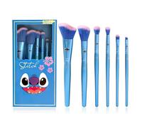 5Pcs Interstellar Baby Makeup Brushes Set, Creative Stitch Theme Cosmetic Brushes Set, Premium Synthetic Foundation Eyeshades Brush Set Best Gift for Young Girl Women (Blue Stitch)