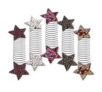5pcs Invisible Hair Clip Comb Star Design for Medium-length Updos | Plastic Comb Tooth Style, Quick Fixing Support, for Women at Work, School Events and Daily Styling