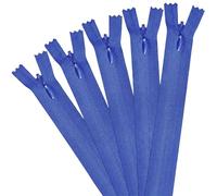 5Pcs Invisible Zip, 40cm/16 Inch Zip Nylon Zips for Sewing Concealed Invisible Zipper for Tailor Sewing Accessories Pillows Cushions Skirts Pants Clothes Bags (Royal Blue)