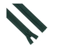 5pcs Invisible Zipper Set, Size 3# Nylon 25-60cm, for Pillow, Dress and Pant Seam Construction,Dark Green,40cm