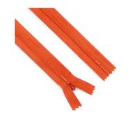 5pcs Invisible Zipper Set, Size 3# Nylon 25-60cm, for Pillow, Dress and Pant Seam Construction,Orange,25cm