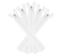 5pcs Invisible Zippers 6/8/18inch Nylon Hidden True White/Black(5pcs 18inch White)