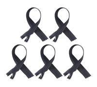 5pcs Invisible Zips, Black Zip, 16 Inch / 40cm Nylon Closed-Ended Concealed Zipper, Plastic Zip Fixer for Tailor Sewing Tools Craft Dressmaking Pillows Cushions Skirts Clothes Bags Pants