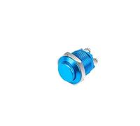 5Pcs IP67 Waterproof Round Metal Push Button Switch 16mm Momentary Power Switch ON OFF Self-reset Switches With Screw(Blue)