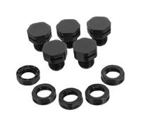 5pcs Ip68 Breather Screw M12x1.5 Pressure Reducing Valve Black