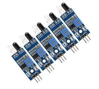 5pcs IR Infrared Obstacle IR Sensor IR Proximity Sensor Infrared Sensor Module with Adjustable Detection Range for Smart Car Obstacle Avoidance