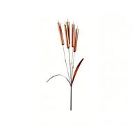 5Pcs Iron Rustic Metal Cat Tail Plant Art Nature-inspired Handmade Rustic Plant Support Weatherproof Easy To Install for Parent Friend Kids Gifts Outdoors Use (30cm) (A)