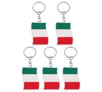 5pcs Italian Flag Pvc Keychain Set with Cartoon Backpack Pendant, Creative Car Key Hanging Chain for Men, Italy Style Purse Ornaments Suitable for Party Favors and Home