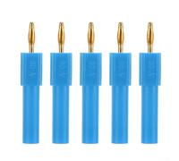 5pcs J.20011 Type 2mm to 4mm Banana Adapter Brass Connector for Audio Video Inverter Ship Car Radio Tape Recorder(blue)