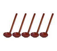 5PCS Japanese Style Wooden Spoons, Hand Polished Beech Cooking Utensils with Tortoiseshell Pattern Serving Spoons for Kitchen, Restaurant & Gifts