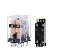 5PCS JQX-13F HH62P High Power Relay Coil Micro Electromagnetic Relay Switch With Socket Base AC110V220V DC12V24V(AC (5Pcs),12V With Base)