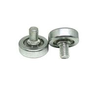 5PCS JS19-C1L8W6M6 outer diameter 19mm dry lubricated metal drawer roller with M6 screw 19x6mm office furniture oil-free guide wheel