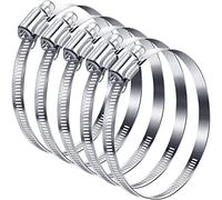 5PCS Jubilee Clips Adjustable Hose Clips Range 141-165mm Stainless Steel Hose Clamp Jubilee Clips Assorted for Fixing Exhaust Hose Fan Dryer Washing Machine Garden Dishwasher Pool