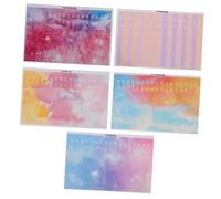 5pcs Kalimba Thumb Piano Note Stickers Beginner Friendly Durable Decals for Keys Easy Application Percussion Instrument Stickers for Learners Colorful Design Stripes Watercolor