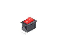 5Pcs KCD1-110 KCD1 Thin Flat Rocker Switch 2 Pin Red Black 9.5 * 21MM Boat Snap-in Instrument Small 6A/250V 10A/125VAC(KCD11 3P L-type Red)